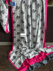 Pure Crepe Silk - White Black Grey Pink