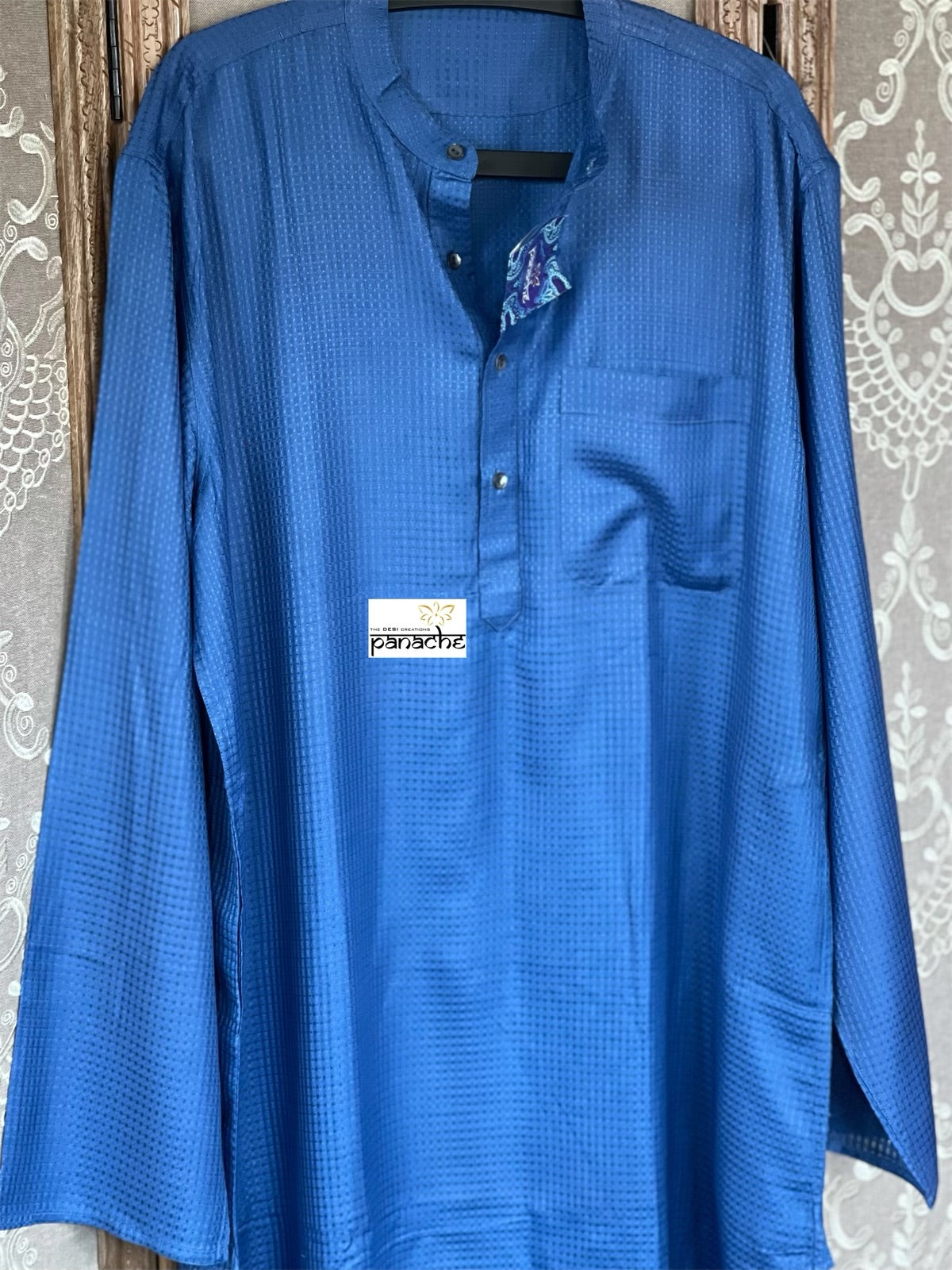Long Kurta Men - Blue 3XL 46