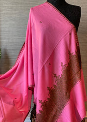 Kashmiri Pashmina Stole/Shawl - Pink Brown