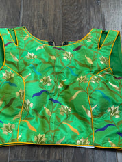 Designer Blouse - Green Blue Meenakari