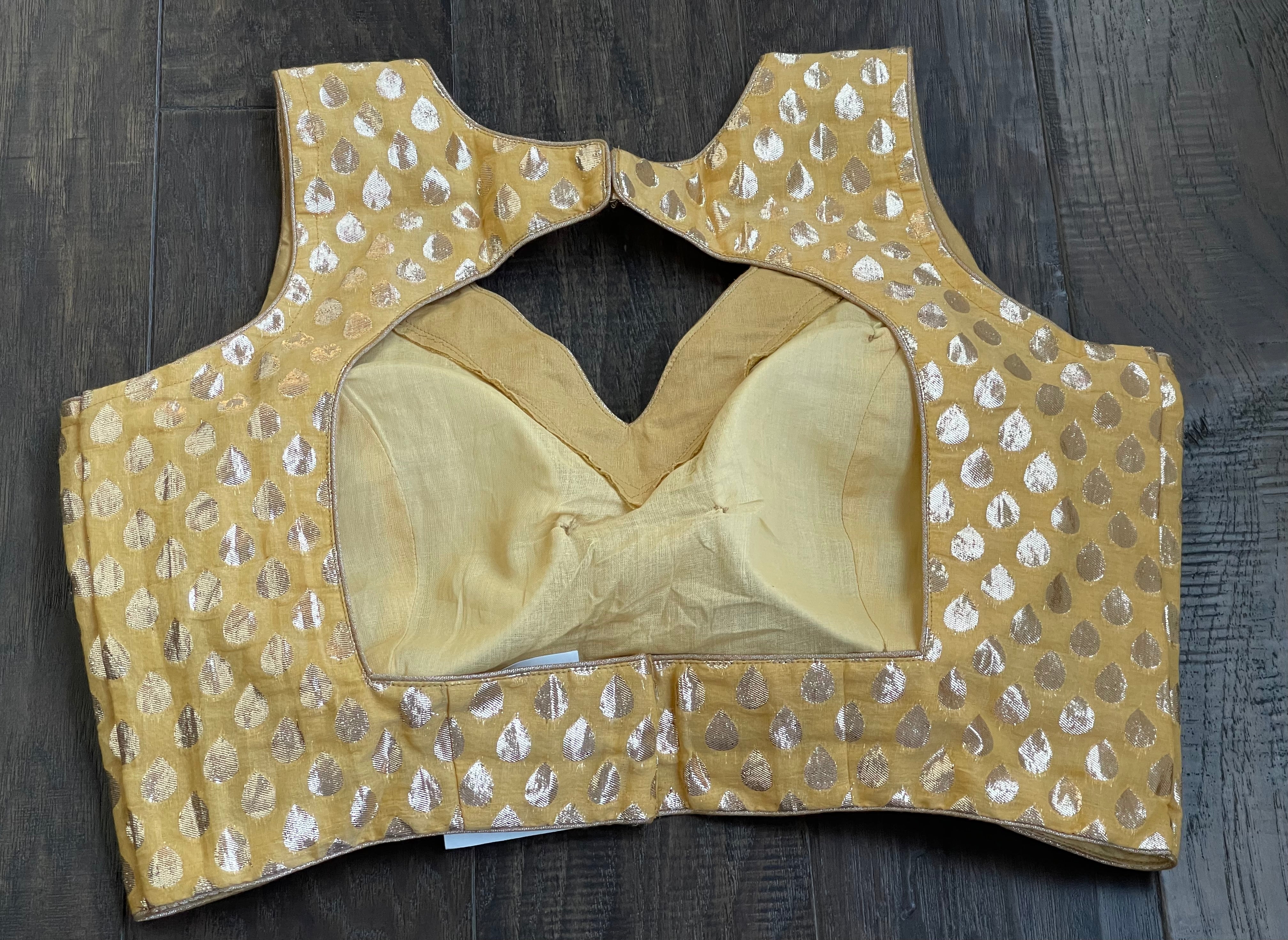 Designer Blouse - Golden Yellow