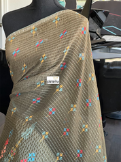 Designer Satin Georgette Sequin - Moss Green