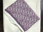 Pure Khadi Cotton Handloom - Off-White Violet Woven