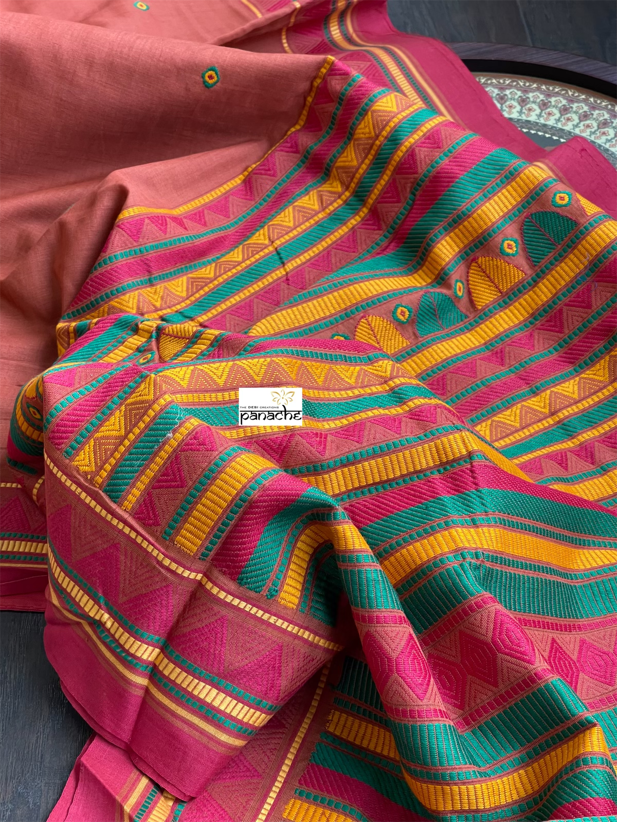 Pure Dongria Cotton  - Rust Orange