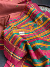 Pure Dongria Cotton  - Rust Orange