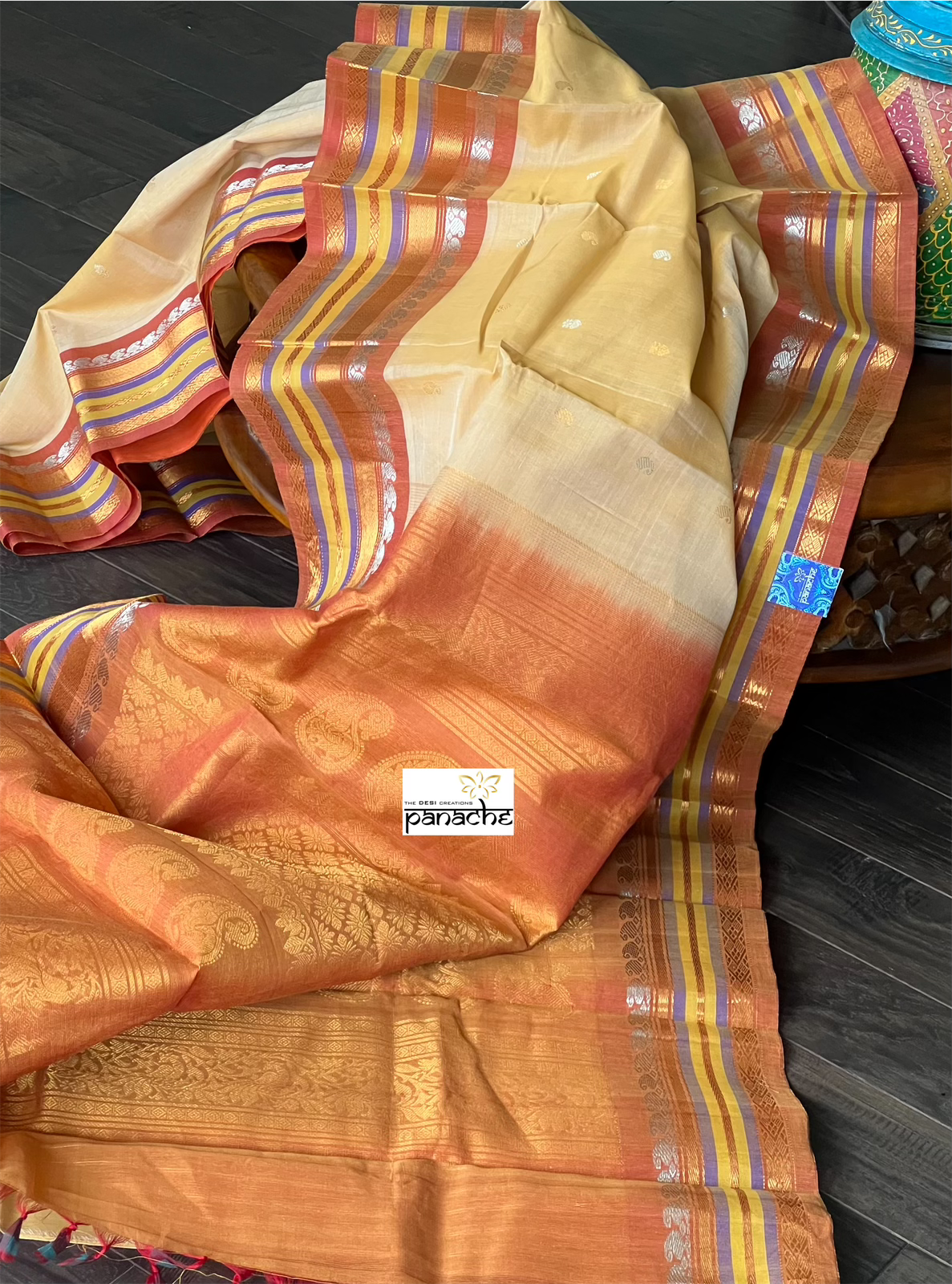 Gadwal SICO - Light Peach Yellow