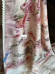 Designer Muga Floral - Blush Pink