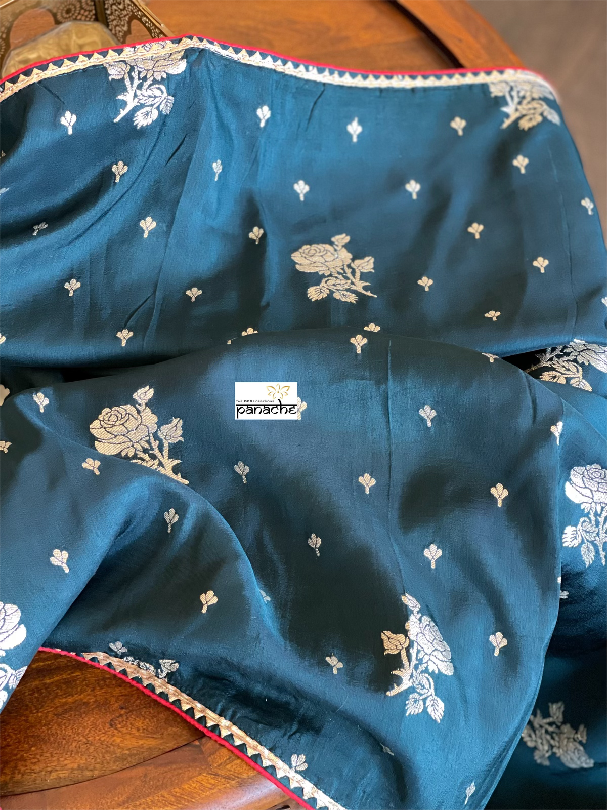 Designer Soft Silk - Ombré Black Teal Green Red