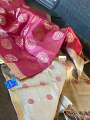 Tussar Silk - Wine Magenta Woven