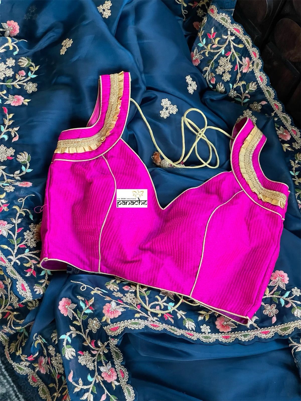 Designer Blouse - Pink Antique Zari