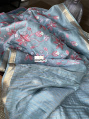 Embroidered Linen - Grey