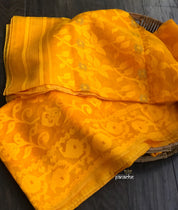 Soft Jamdaani  - Sunrise Orange