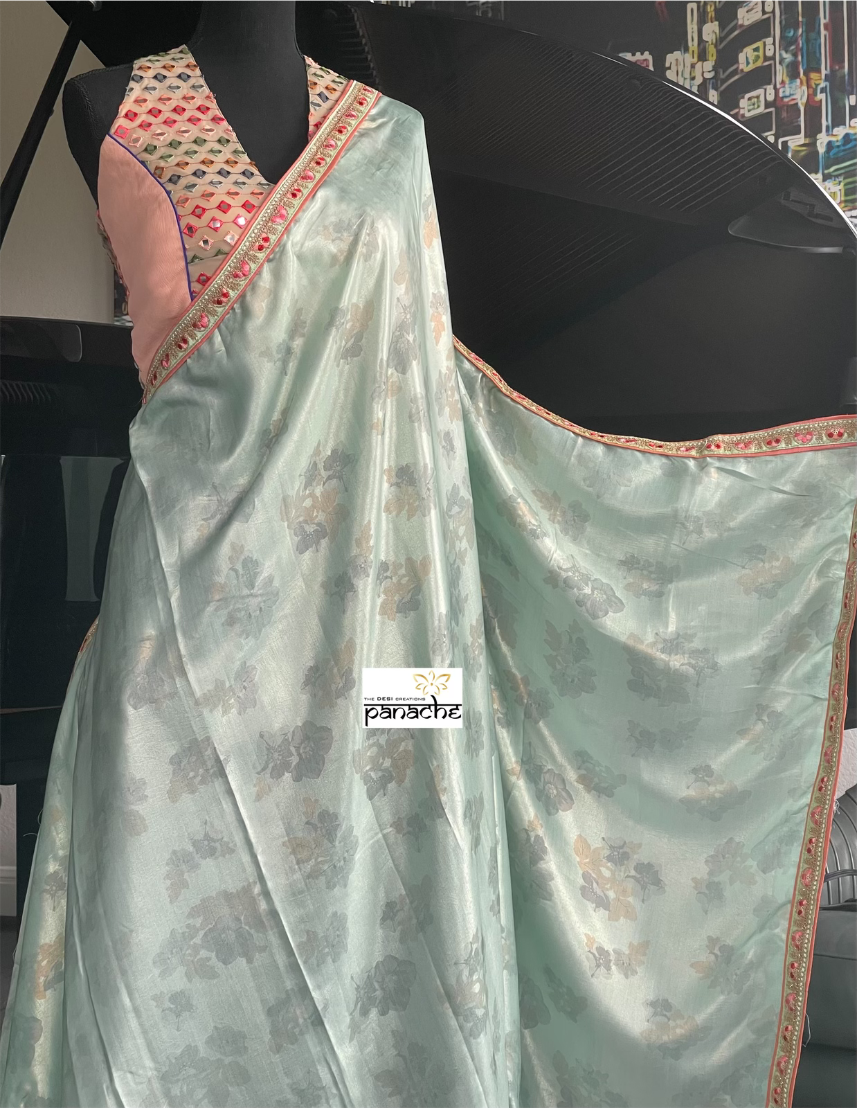 Designer Soft Silk - Light Sea Blue