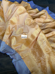 Soft Silk Kanjivaram - Peach Yellow Violet