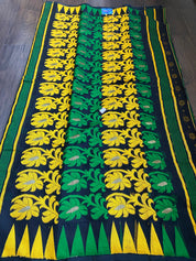 Soft Jamdaani- Black Green Yellow Woven