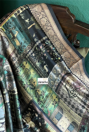 Heritage Silk Banarasi - Black Sea Green