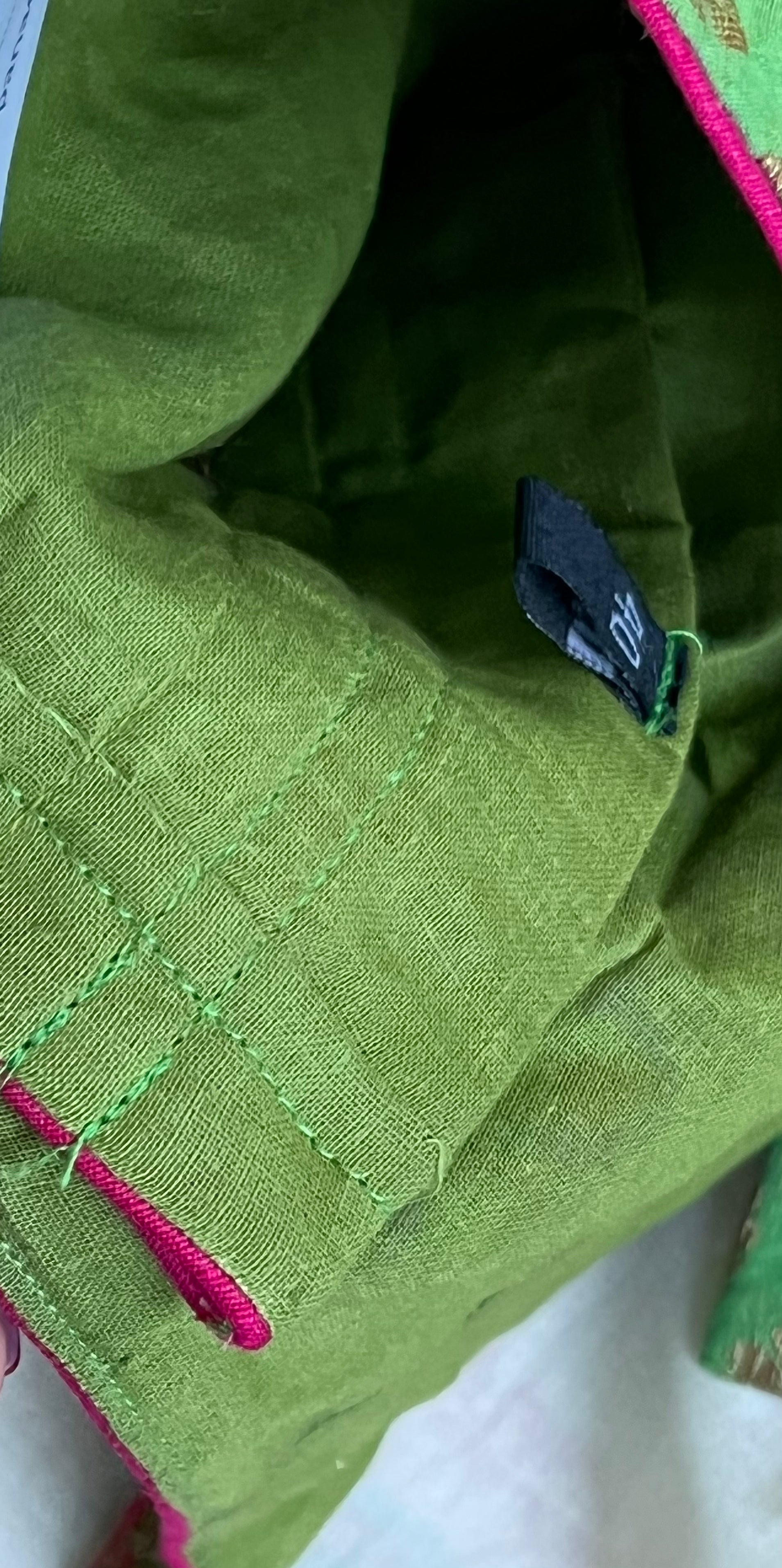 Designer Blouse - Green Meenakari