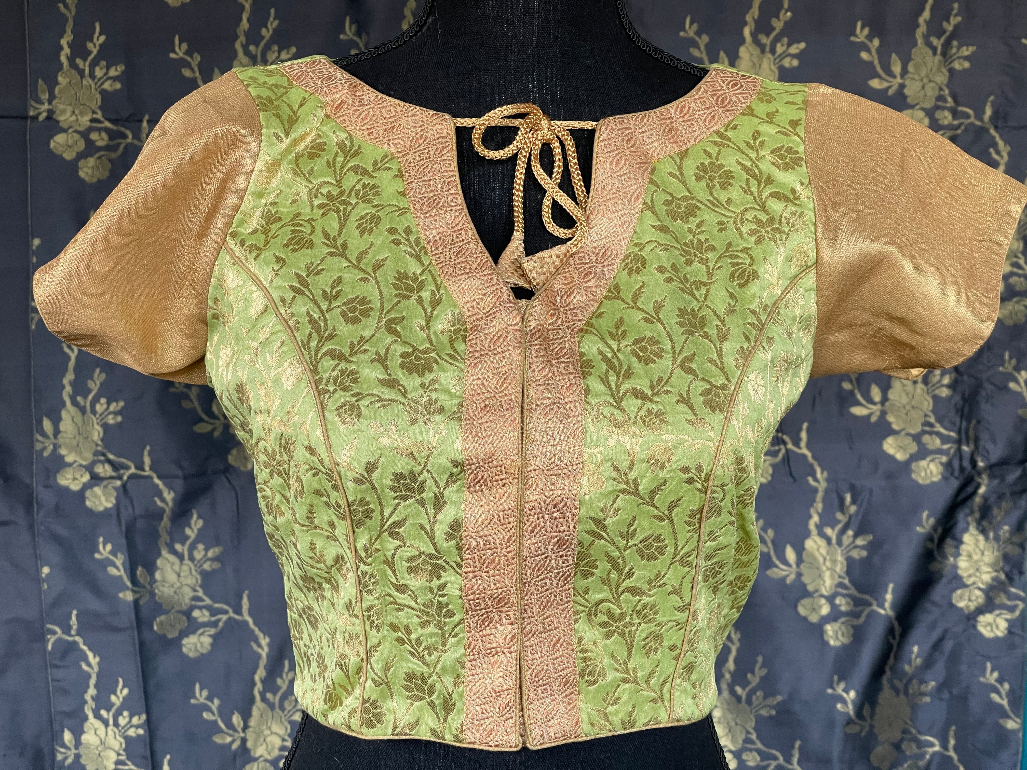 Designer Blouse - Light Pista Green