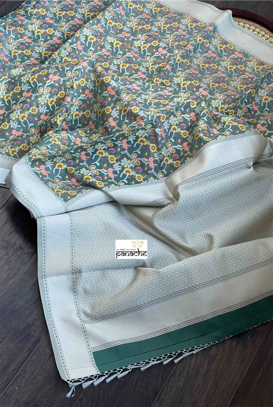 Kora Resham Woven - Sage Grey