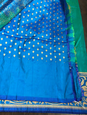 Pure Silk Banarasi - Sea Green Dual Shaded