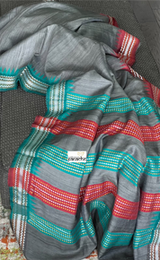 Pure Tussar Silk - Steel Gray