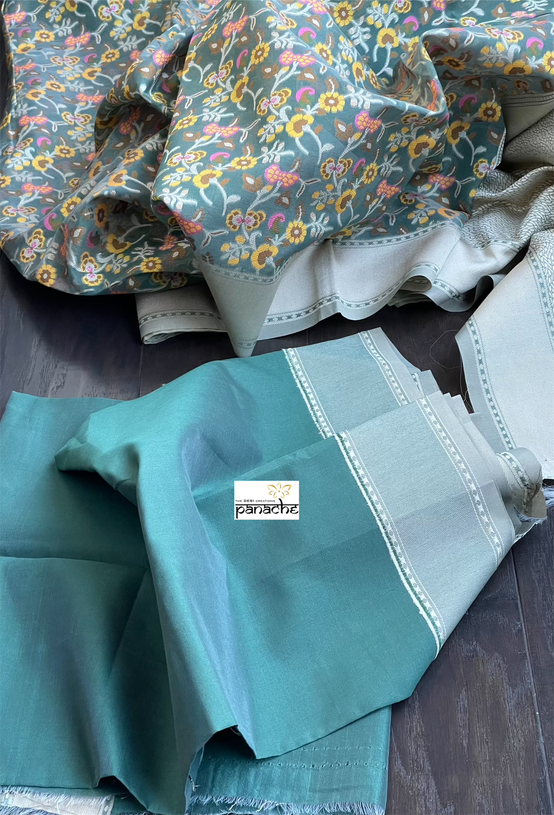 Kora Resham Woven - Sage Grey