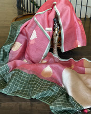 Linen Silk Banarsi - Thulian Pink