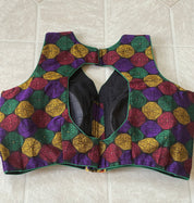 Designer Blouse - Black Yellow Multi color
