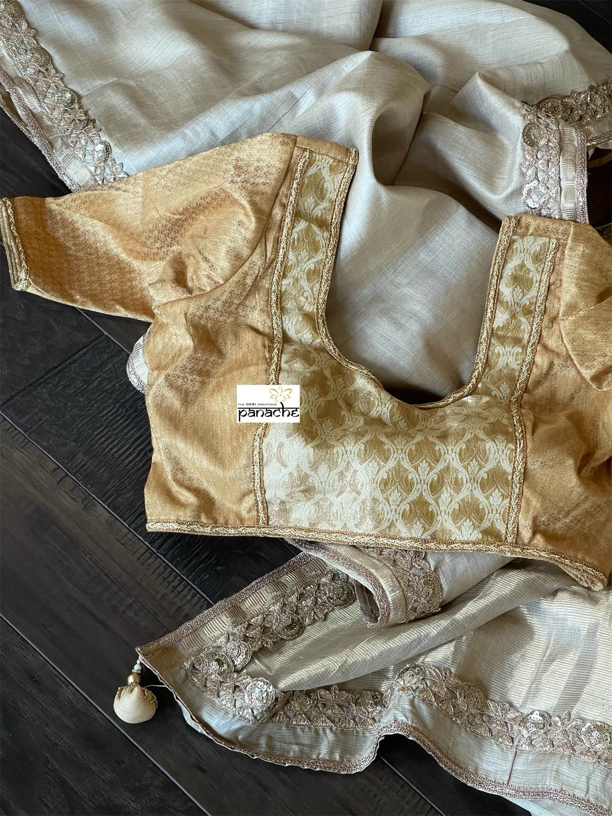 Designer Blouse - Gold Beige