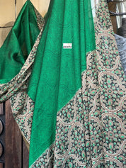 Fancy Chinon Silk - Green Black Printed