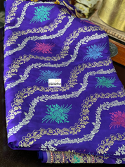 Pure Silk Kadwa Banarasi - Purple Multi Meenakari