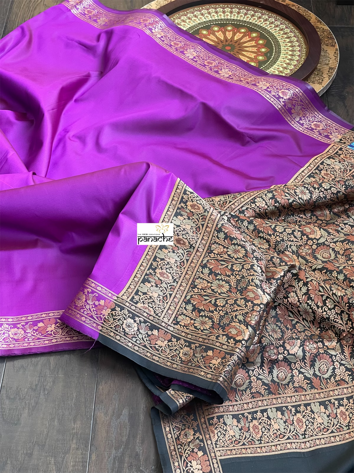 Soft Silk Woven - Purple Black