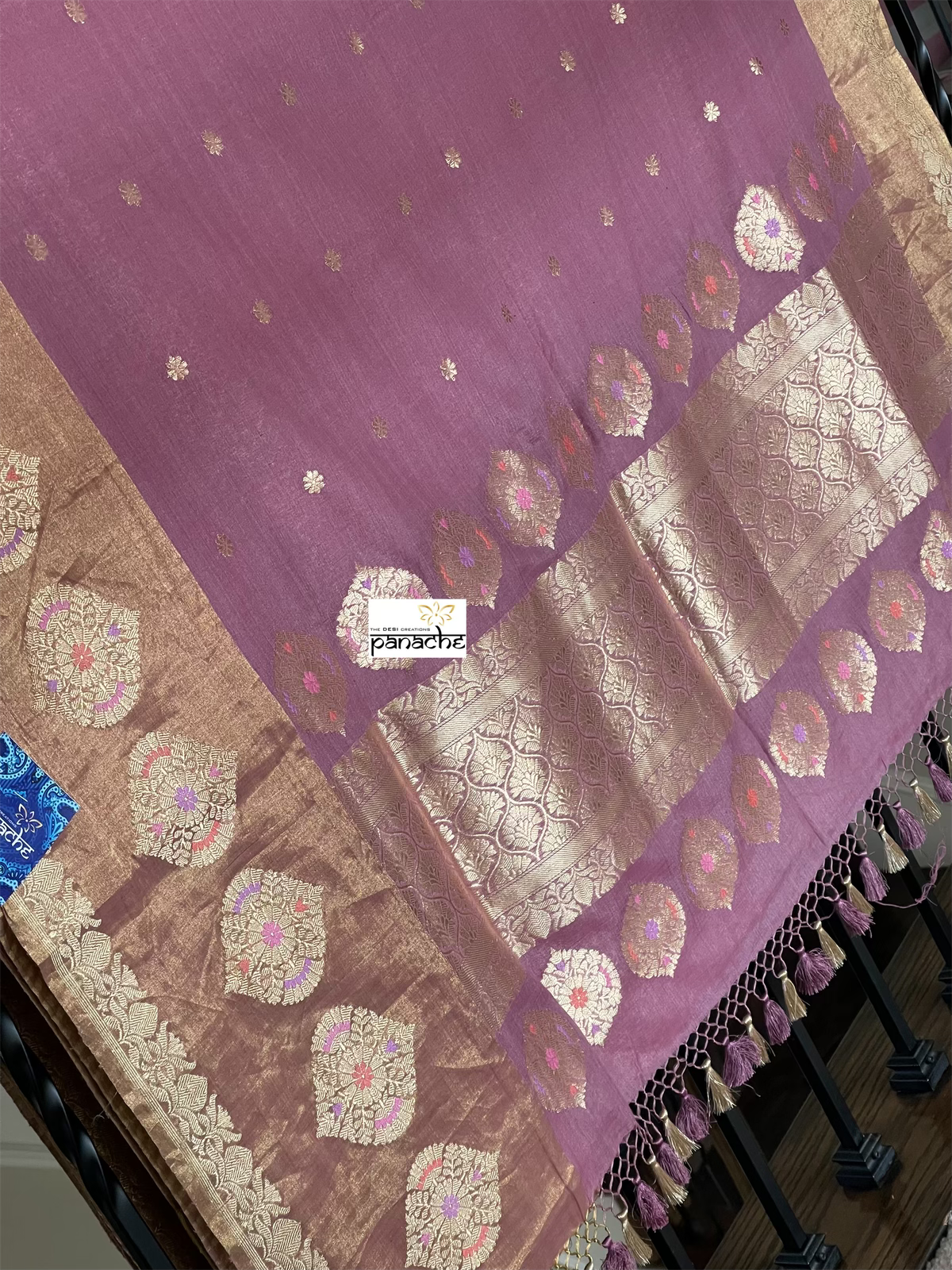 Tassur Silk By Malmal Cotton Banarasi - Lavender Meenakari Kadwa Zari Woven