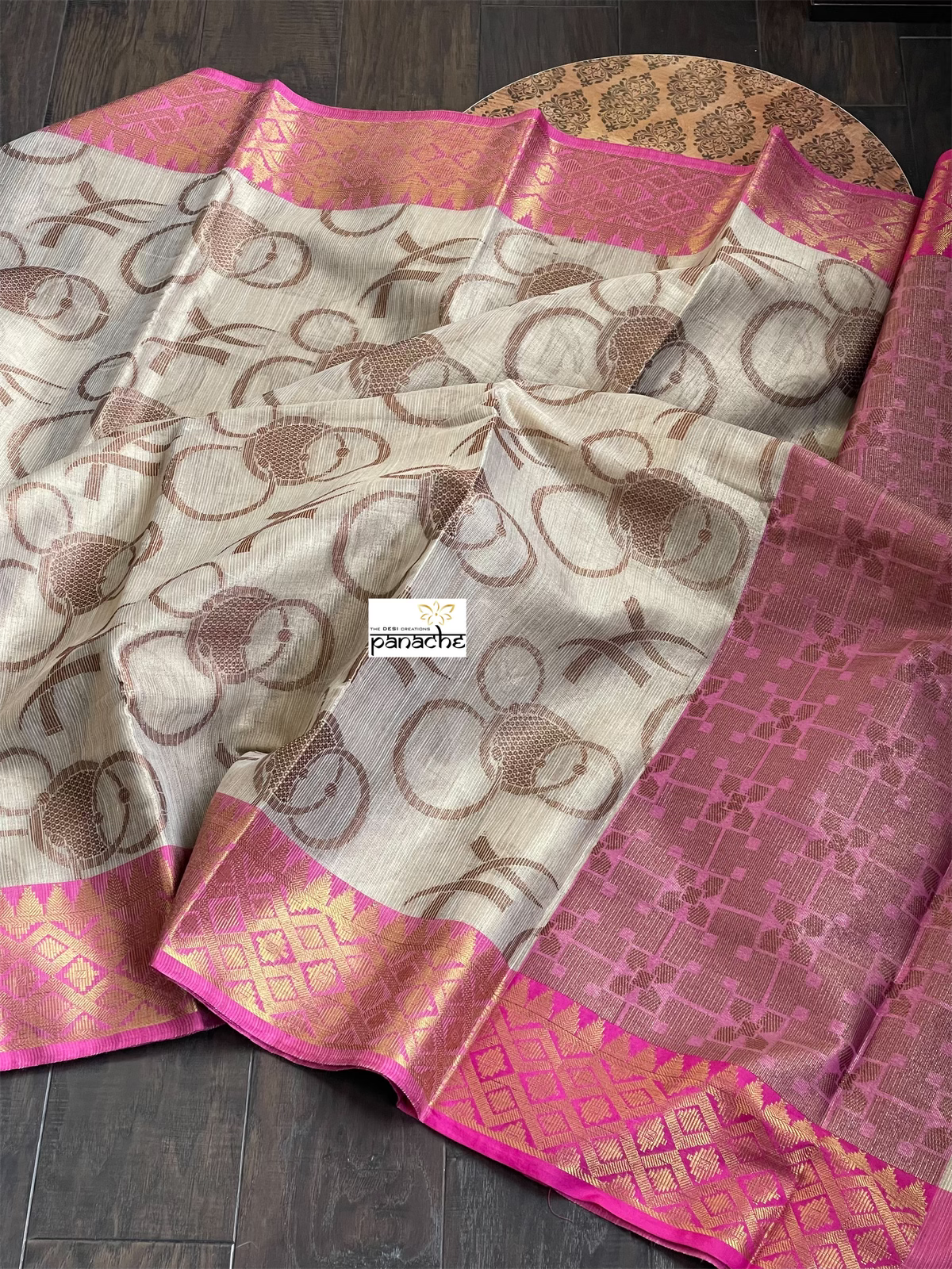 Tissue Kota Silk - Tan Beige Pink