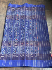 Pure Cotton Soft Ikat - Blue Beige Red