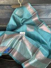 Silk Kanjivaram - Teal Grey