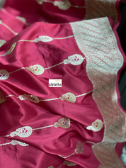 Pure Silk Banarasi - Red Antique Zari