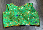 Designer Blouse - Green Blue Meenakari