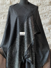 Kashmiri Stole - Black Silver Stone