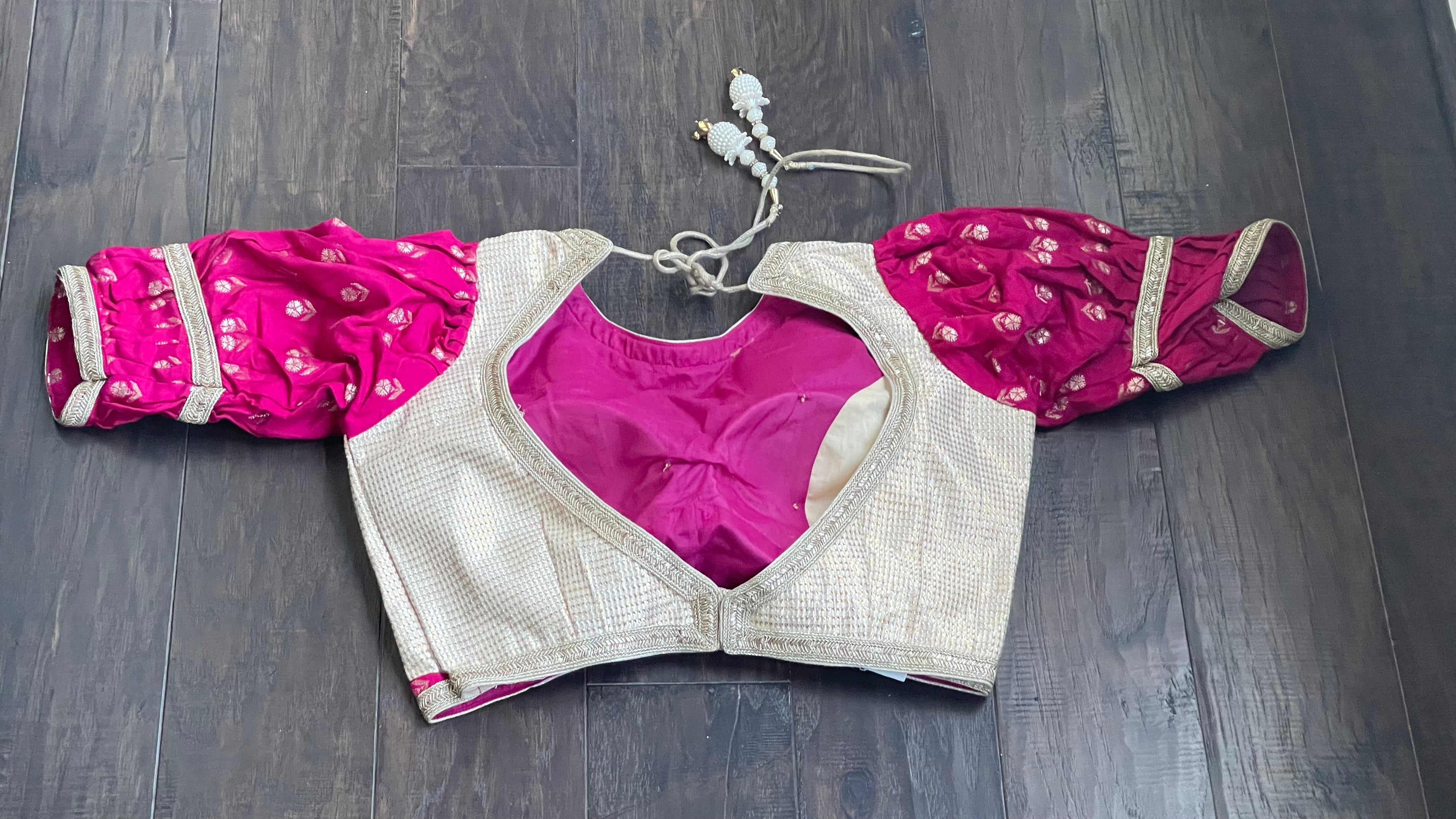 Designer Blouse - Magenta Golden