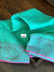 Jamdaani Soft - Turquoise Green Pink