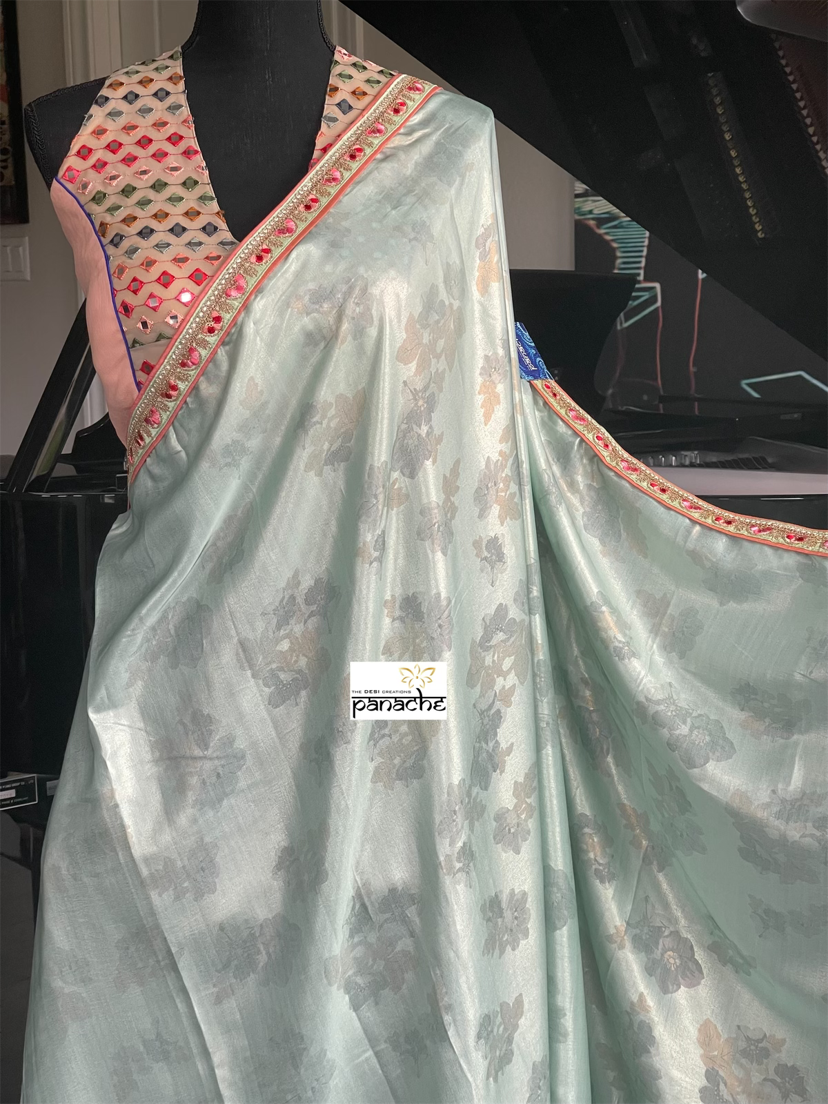 Designer Soft Silk - Light Sea Blue