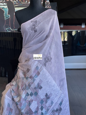 Designer Satin Georgette Sequin - Light Violet Gray