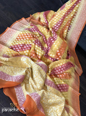 Khaddi Georgette Banarasi - Yellow Rust