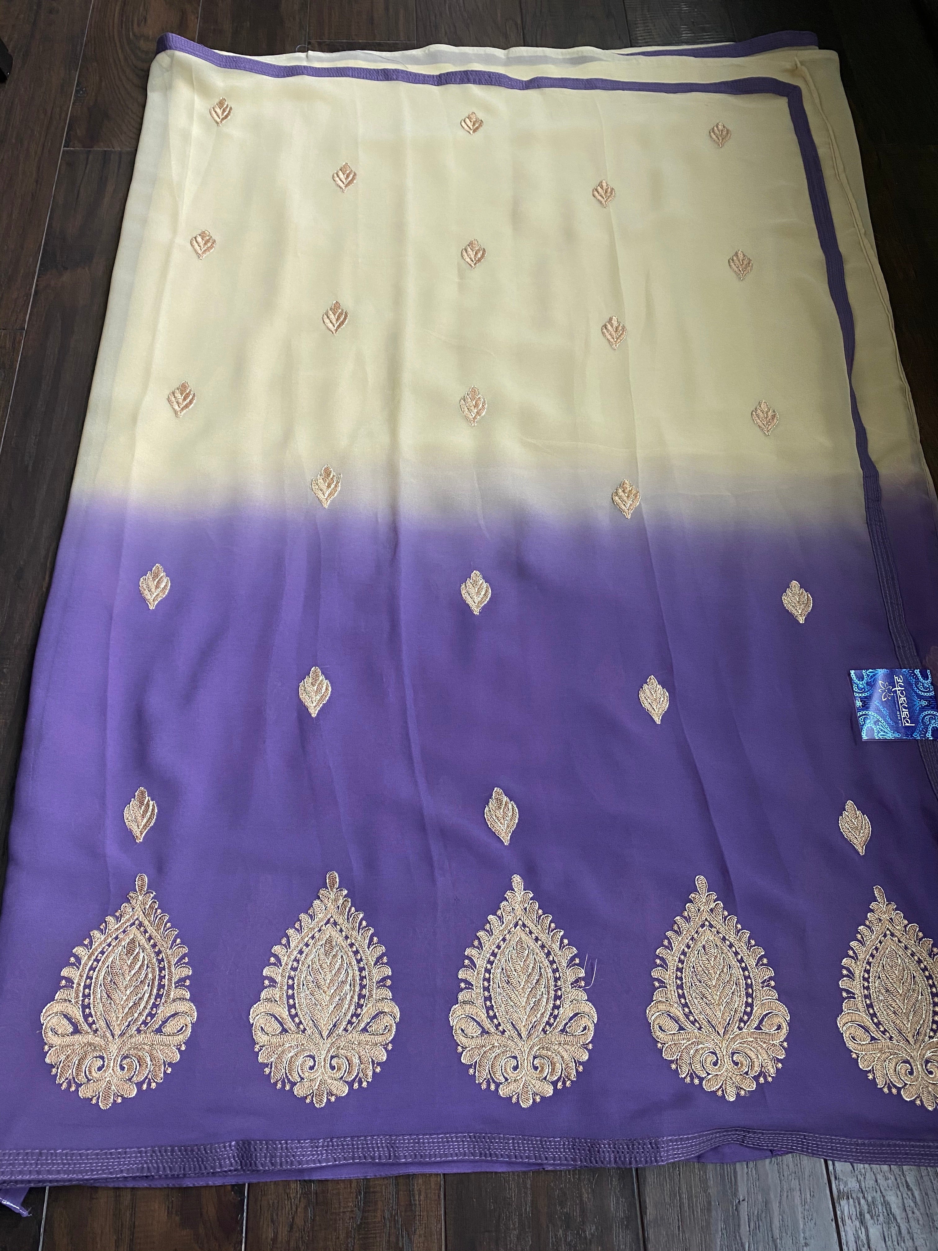 Designer Chiffon - Beige Lavender