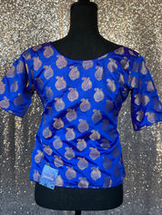 Designer Blouse - Royal Blue Paisley