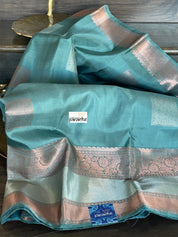Silk Kanjivaram - Teal Grey