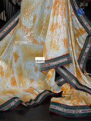 Designer Georgette Sequin Saree - Yellow Orange Tie Dye
