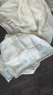 Designer Georgette Net - Beige