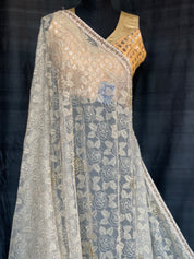 Designer Georgette Net - Beige